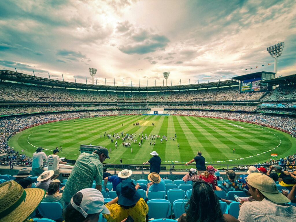 international cricket stadium match atmosphere crowd view